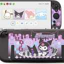 Kuitmor Dockable PC Protective Case Compatible with Switch 2 Model 2025, All-Round Protection Hard Protective Shell for Switch 2 2025 Accessories(Dark Purple Kuromi)