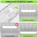 1x4 LED Flat Panel Light,Surface Mount Ceiling Light,5CCT 3000K/3800K/4500K/5200K/6000K Dimmable, 24W/30W/40W 5200LM Smooth Triac Dimming(10-100%), LED Light Fixture for Office Kitchen Garage,White