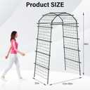 Garden Arch Trellis for Climbing Plants, Adjustable Tunnel Trellis 7.4FT Tall & 2.8 FT Depth, Metal Plant Support Garden Trellis Arch for Outdoor Climbing Vine,Vegetable, Fruit, Flower