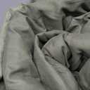 Monbix Queen Comforter Set - 7 Pieces Cationic Dyeing Olive Green Bed in a Bag Queen Bedding Sets with Comforter, Sheets, Pillowcases & Shams, Reversible Bedding Comforters Sets