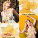 24 Pcs Artificial Golden Leaf Garland Toga Party Leis Decoration 7.87ft DIY Gold Leaf Roman Greek Goddess Costume Accessories Gold Leaves Ribbon for Toga Party Halloween Christmas Wedding