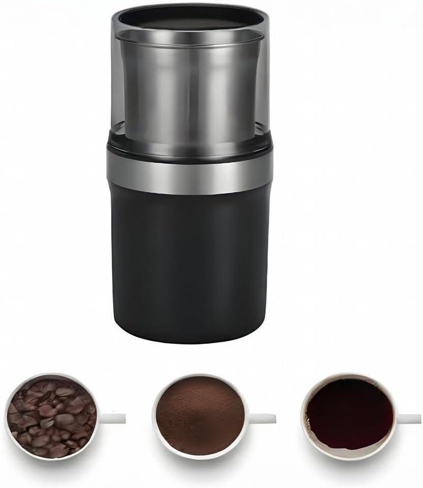 Electric Coffee Grinder Spice Herbal Grinder, with 1 Stainless Steel Blades Removable Stainless Steel Bowl,200W Motor High-efficiency Grinding for Herb,Spices Coffee, Nuts est