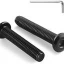 BNUOK M6-1.0 x 45mm Flat Head Hex Socket Cap Screws Bolts 20Pcs, M6 Bolt 304 Stainless Steel Black Zinc Plated, Full Thread, with Hex Spanner