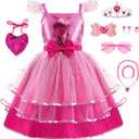 WYB Girls Costume Dress Cosplay Dress Birthday Party Movie Dress Up for 4-10 Years Kids Outfits