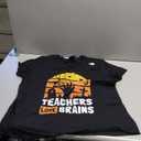 Womens Halloween Teachers Science Math Teachers Love Brains V-Neck T-Shirt XL