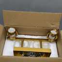 Jonsi Gold Bathroom Light Fixtures, 2 Light Brushed Gold Vanity Lights With Fluted Glass Shade, Modern Lights Over Mirror, Vanity Lighting Fixtures (2 Light 13.8 Inch)