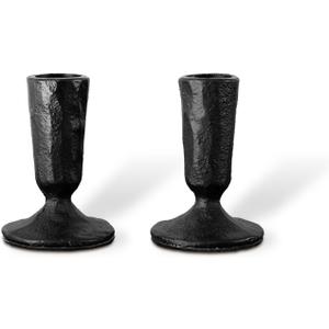 Candle Sticks Holder Decor, Set of 2 Vintage Black Candle Holders, Modern Decorative Tapered Candlestick Holders Centerpiece for Dining Table Centerpiece, Wedding, Party Decor