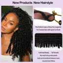 Burmese Curly Crochet Hair 18 Inch 8 Packs 128 Strands Knotless Pre-Looped with Spiral Curl Ends for Black Women Bohemian Braids Braiding Hair Extensions Fiber Close to Human Hair Crochet Hair (1B)