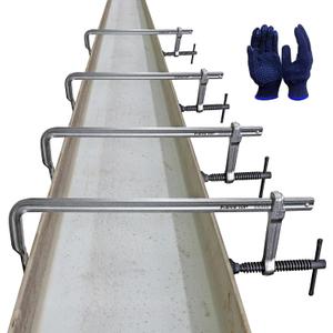 4-Pack 12"(300x80mm) F Clamp w/ 3" Throat Depth, Bar Size 5/8"x5/16", 600LB Clamping Force, Drop Forged Steel Bar Clamps for Wood, Metal, Pipe, Welding and DIY Projects