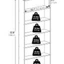 Furinno Basic Book Shelf, 6-Tier Bookcase with Open Shelf, Bookshelf, Cube Storage Organizer, 7 x 24 x 53, for Living Room, Bedroom, Home Office, Espresso