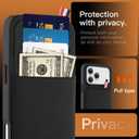 Leather Phone Case Wallet Card Case Compatible with iPhone 17 Pro Max Case, Wallet with 3 Credit Card Pockets Black Phone Case