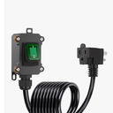 Inline Cord Switch with 10FT Cable Piggyback Plug(3Pronged), IP67 Waterproof Extension Cord with On/Off Switch, AC/DC 20A125V,16A250V Inline Power Switch with Toggle Switch