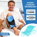 Comfpack Shin Splint Ice Pack, 2 Hours Long-Lasting Coldness Ice & Compression Therapy Adjustable Leg Ice Pack Wrap for Knee & Calf, Sport Injuries, Tendonitis, Surgery Recovery