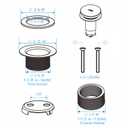 Bronze Bathtub Tub Drain Conversion Kit with Two-Hole Overflow Faceplate, Minupwell Tip-Toe Replacement Bath Tub Drain Trim Kit with Universal Fine/Coarse Thread Assembly，Oil Rubbed Bronze