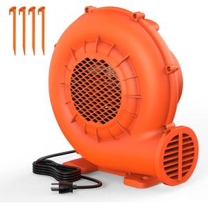 Bounce House Blower, 550W Inflatable Air Blower with High Airflow Quick Inflation for Bouncy Castle Inflatable Water Slide Decorations, Orange