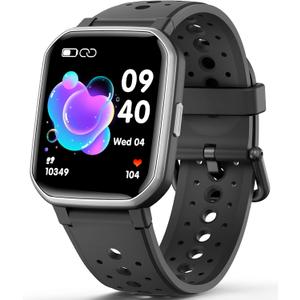 Smart Watch for Kids Teens, Fitness Tracker Boy Girls Watch with 19 Sport Modes, Pedometer, Sleep Monitor, Kids Watch Birthday Gifts Toy Gift for Girls Boys 6-16 (Black)