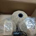 3 Pack Woven Pendant Light Boho Chandelier Dome Rustic Farmhouse Chandelier Hemp Rope Lights Rattan Light Fixture for Dining Room Living Room Bedroom Kitchen (Warm White Bulbs Incl.)