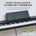 digital Piano 88 Key Semi Weighted Keyboard,Full-size Electric Piano for Beginners,with Sheet Music Stand,Pedal,Power Adapter,Headphone Mode,USB-MIDI (Matte Black)