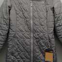 THE NORTH FACE Women's Aconcagua 3 Hooded Jacket | Insulated Winter Coat, Wind & Water Resistant, Attached 3 Piece Hood with Cinch Cord, TNF Grey-NPF, Medium