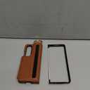 Asuwish Phone Case for Samsung Galaxy Z Fold 4 5G 2022 Wallet Cover with S Pen SPen Slot Credit Card Holder Stand Slim Rugged Mobile Flip Cell Accessories ZFold4 Z4 Fold4 4Z ZFold45G Women Men Brown