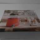 mustry Glass Drink Dispenser for Parties, 1 Gallon Beverage Dispenser with Stand and Spigot Solid Stainless Steel, Used as Lemonade Dispenser Sun Tea Jar Kombucha Jar, Set of 1