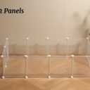 LURIVA Transparent Clear Small Animal Playpen, Guinea Pig Cages, Puppy Dog Playpen, Pet Playpen, Rabbit Bunny Indoor Fence Pen Enclosure, White Clear Plastic Playpen,12X12 Inch, 12Panels