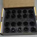 Dynofit M141.5 OEM Lug Nuts Compatible with Ram 1500 Jeep Ford Mustang Buick Camaro Cadillac Chrysler, 20PCS Black Lug Nuts Hex 7/8'' Height 1.5'' Conical Cone Bulge Seat, for Factory Wheels