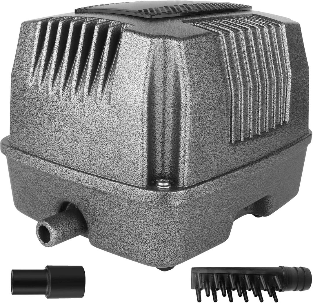 Linear Air Pump for Pond Aeration, Septic Air Pump, Hydroponic Air Pump, Pond Air Pump, Pond Aerator 1350GPH, for Koi Pond, Aquarium, Waste Treatment, Fish Farm, Seafood Restaurant