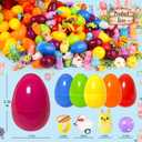 TOAPER 300PCS Prefilled Easter Eggs with Toys, Easter Basket Stuffers, Easter Party Favors, Easter Egg Hunt Prizes, Bulk Plastic Easter Eggs Gifts for Kids Classroom