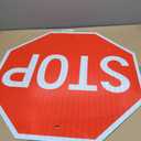 T&R Large Stop Sign Street Road Sign 24 x 24 Inches. Engineer Grade Reflective Sheeting, Rust Free Aluminum, Weather Resistant, Waterproof, Fade Resistant, 2 Pre-drilled Holes