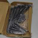 6 Pack  7.25" L x 4" H x 1.5" W J Lip Shelf Brackets Rustic Farmhouse Iron Wall Floating Shelf Bracket Metal Shelf Bracket Industrial Shelf Supports with Screws Black