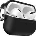 Speck Products Presidio W/Soft Touch for Airpods Pro 2nd/1st Generation Case, Black/Bright Silver