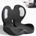 Seat Cushion,Memory Foam Chair Cushion for Office and Car,Ergonomic Coccyx Seat Cushion for Tailbone,Sciatic Nerve,Back Pressure Relief,Lumbar Support Pilow for Office,Car,Truck,Desk Chair