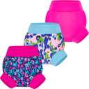 BIG ELEPHANT Baby Swim Diapers 3pcs, Reusable Adjustable Washable Waterproof Swimming Diaper for Boy's and Girl's M 2T