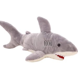 Stuffed Shark Animal Plush Toy 16 Inch Long Great White Animal Stuffed Plushies Super Soft Cute Cuddly Pillow Cushion Stuff Dolls Gift for Children Kids Boys Girls Room Decor Bedtime, 16Inches
