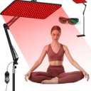 Red Light Therapy for Body and Face, 660nm 850nm 940nm Infrared Redlight-Therapy Lamp Device with Large Panel and Stable Stand at Home, Idea Gift for Women Wife Mom Sister Girlfriend (L)