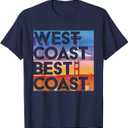 West Coast Best Coast | SEA/PO/SF/LA Graphic T-Shirt, Size L