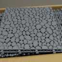 Rovibek 60PCS Plastic Interlocking Deck Tiles, 12"x12" Pebble Deck Tiles, Patio Flooring Outdoor Waterproof, Non-Slip, Indoor & Outdoor Use for Balcony Balcony Bathroom Backyard, Gray
