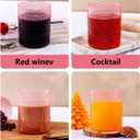 YOUBET 24PCS Plastic Drinking Glasses - 14OZ Pink Hobnail Drinkware Glasses - Vintage Glassware Textured Beaded Cups for Water, Beer, Whiskey, Juice and Various Mixed Drinks Mothers Day