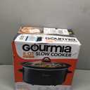 Gourmia Slow Cooker - 6 Quart Removable Ceramic Pot, Manual Controls with 3 Temperature Settings, Dishwasher Safe Crock and Glass Lid, Black