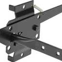 Self-Locking Gate Latch Heavy Duty for Wooden Fence, Post Mount Automatic Gravity Lever for PVC Fence Gate Lock Hardware with Fasteners for Secure Pool, Yard, Garden, Steel, Black