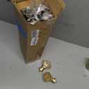 TONIAL Curtain Rods 32 to 115 Inch(2.6 to 9.6 ft), Telescoping Splicing 3/4 Single Rods for Windows 66 to 120 Inch Decorative Drapery Rod with Translucent Diamond Finial, Luxury Gold