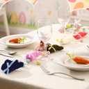 6.5 FT Easter Bunny Garland Decoration Colorful Flocking Rabbit Hanging Farmhouse Ornament Spring Themed Party Banner Favors Supplies Happy Easter Home Decor for Mantle Fireplace Wall