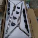 Solid Wood Mobile TV Cart Rolling TV Stand with Wheels for 42-75 Inch LCD LED Flat Curved Screens up to 180 Lbs, Heavy Duty Portable Floor Stainless Steel Mobile TV Stand (Walnut, 42-75inch)