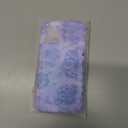 Jusy Compatible with iPhone 11 Pro Max, Colorful Retro Oil Painting Printed Flower Laser Glossy Pattern Cute Curly Wave Phone Case Soft TPU Cover for Girly Women - Purple