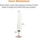 Amazon Basics Outdoor Patio Umbrella Cover, Waterproof Fabric Protects Against Rain and UV, All-Season Protection, Beige/White, 7" x 23" x 76"