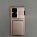 SSLOTSCASE for Samsung Galaxy S25 Ultra Case with Card Holder & Camera Stand & Kickstand & Slide Camera Lens Cover & Wallet, Heavy-Duty Shockproof Protection Phone Cover for S25 Ultra 6.9", Rose Gold