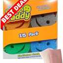 Sponges Set - Variety Colors - Scratch-Free Multipurpose Dish Sponge(15Pack)& 100% Cotton Waffle Weave Kitchen Dish Cloths(2Pack) for Kitchen, Bathroom,Sink,Stove,Shower