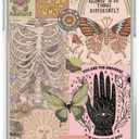 Hippie Vintage Aesthetic Collage Phone Case Compatible with iPhone 11Hippie Sun Butterfly Flower Pattern Slim Shockproof TPU Bumper Protective Cover Case for iPhone 11