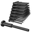 BLIKA 50 Pack 1/8" Black Stainless Steel Invisible Receiver and Swage Stud End for Cable Railing, Deck Stair Threaded End Fitting for Wood & Metal Post, Black Cable Railing Hardware